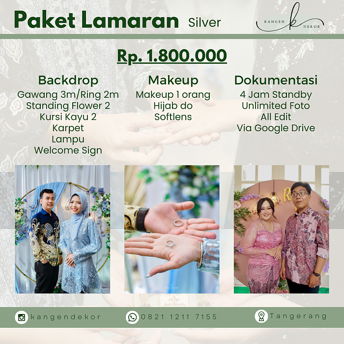 Paket Lamaran Akad Nikah KangenDekor Tangerang 1