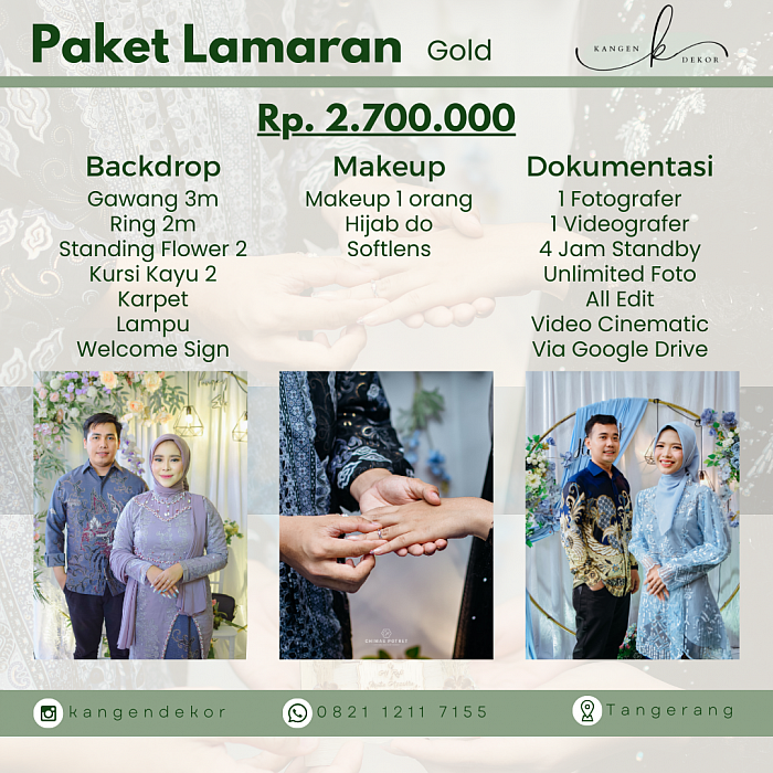 Paket Lamaran Akad Nikah KangenDekor Tangerang 3